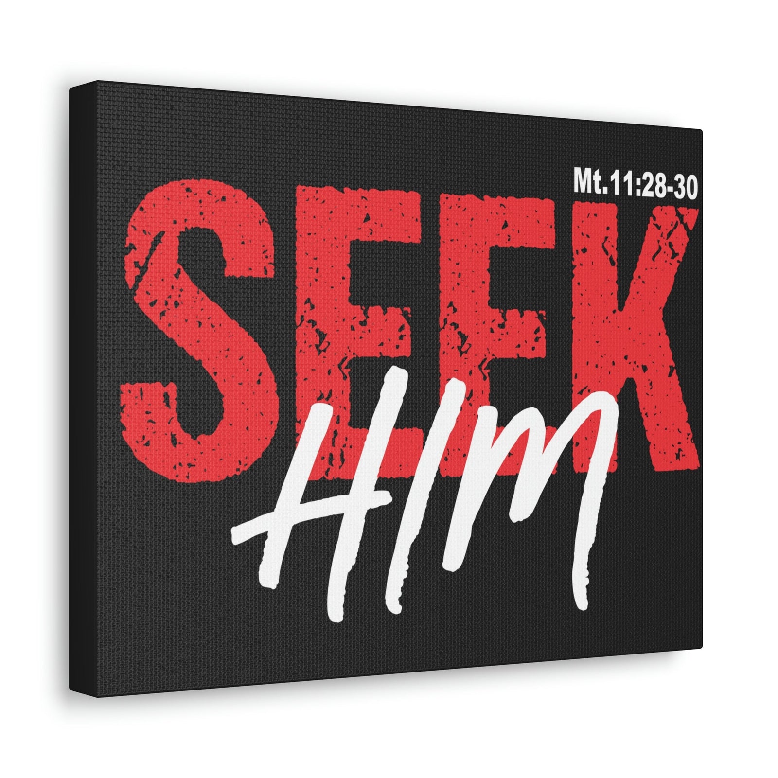 Scripture Walls Seek Him Matthew 11:28 Bible Verse Canvas Christian Wall Art Ready To Hang Unframed-Express Your Love Gifts