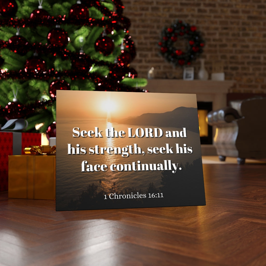 Scripture Walls Seek The Lord Continually 1 Chronicles 16:11 Bible Verse Canvas Christian Wall Art Ready to Hang Unframed-Express Your Love Gifts