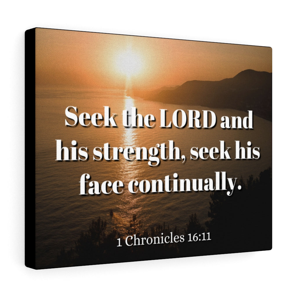 Scripture Walls Seek The Lord Continually 1 Chronicles 16:11 Bible Verse Canvas Christian Wall Art Ready to Hang Unframed-Express Your Love Gifts