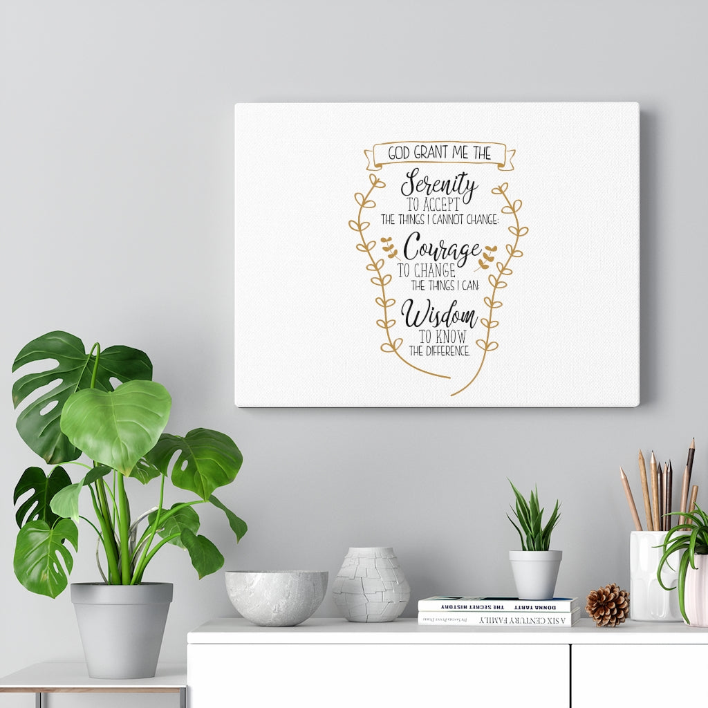 Scripture Walls Serenity Courage Wisdom Bible Verse Canvas Christian Wall Art Ready to Hang Unframed-Express Your Love Gifts