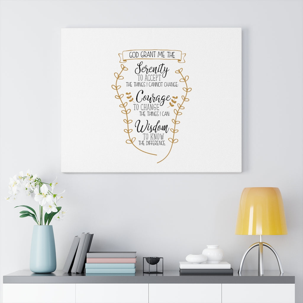 Scripture Walls Serenity Courage Wisdom Bible Verse Canvas Christian Wall Art Ready to Hang Unframed-Express Your Love Gifts