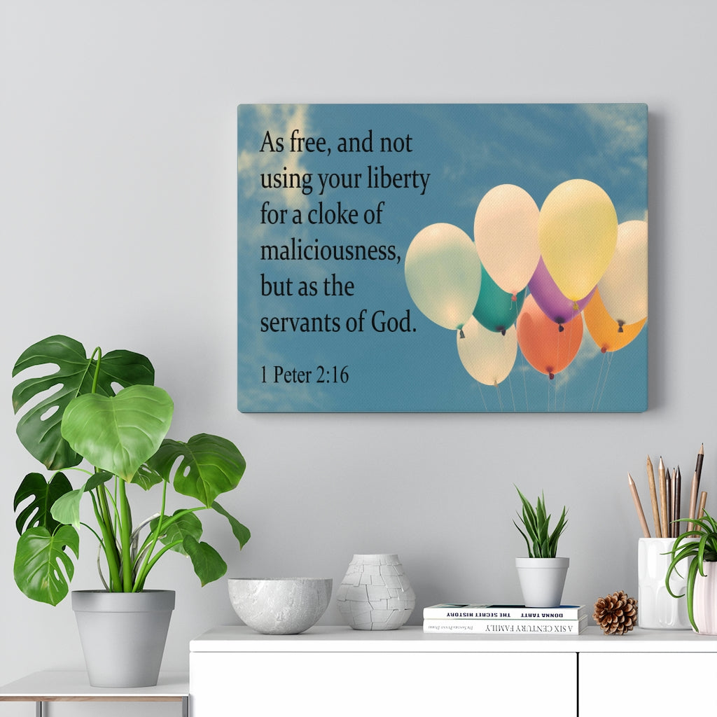 Scripture Walls Servants of God 1 Peter 2:16 Bible Verse Canvas Christian Wall Art Ready to Hang Unframed-Express Your Love Gifts