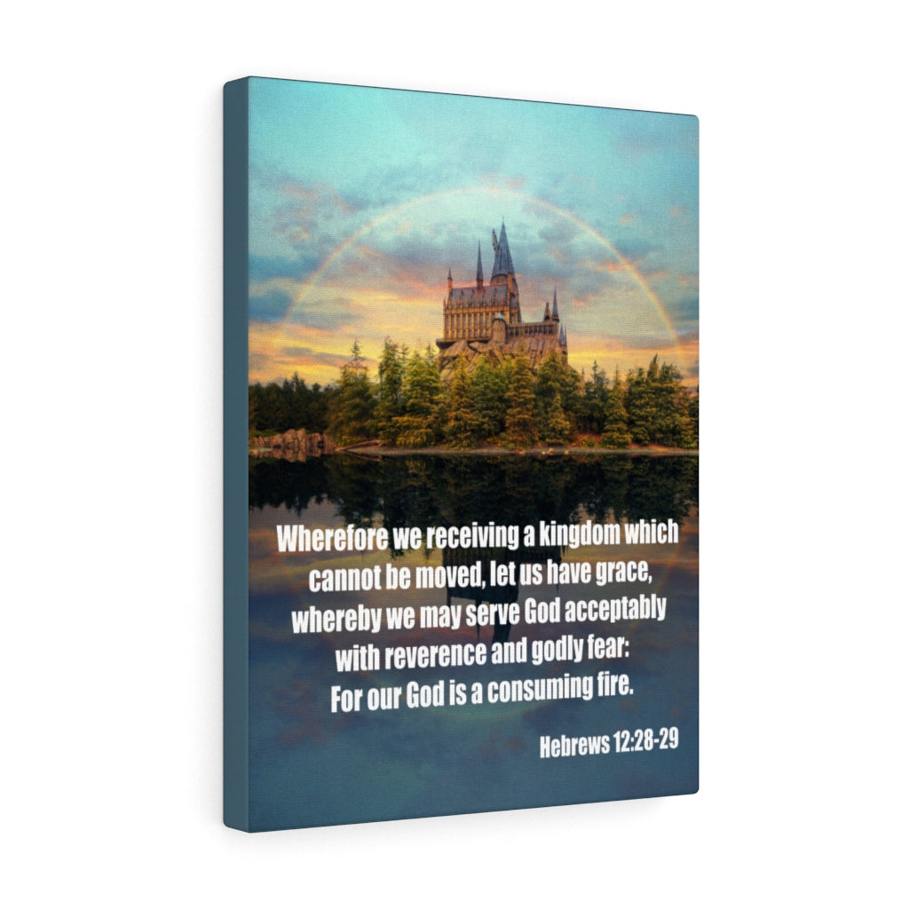 Scripture Walls Serve God Hebrews 12:28-29 Wall Art Christian Home Decor Unframed-Express Your Love Gifts