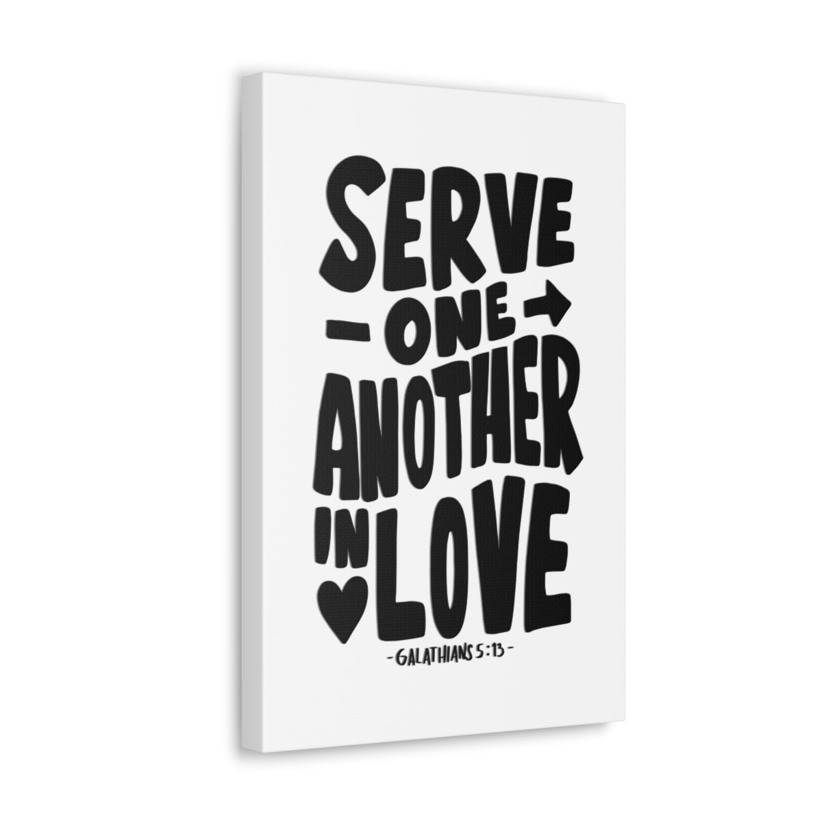 Scripture Walls Serve One Another In Love Galatians 5:13 Bible Verse Canvas Christian Wall Art Ready to Hang Unframed-Express Your Love Gifts