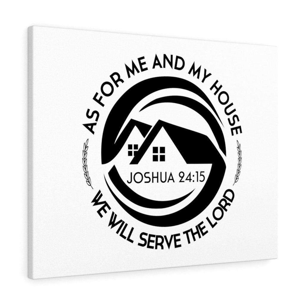 Scripture Walls Serve The Lord Joshua 24:15 White Bible Verse Canvas Christian Wall Art Ready to Hang Unframed-Express Your Love Gifts