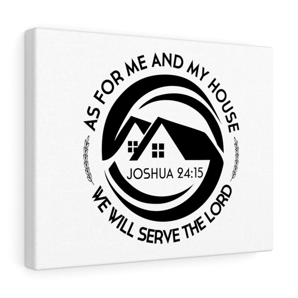 Scripture Walls Serve The Lord Joshua 24:15 White Bible Verse Canvas Christian Wall Art Ready to Hang Unframed-Express Your Love Gifts