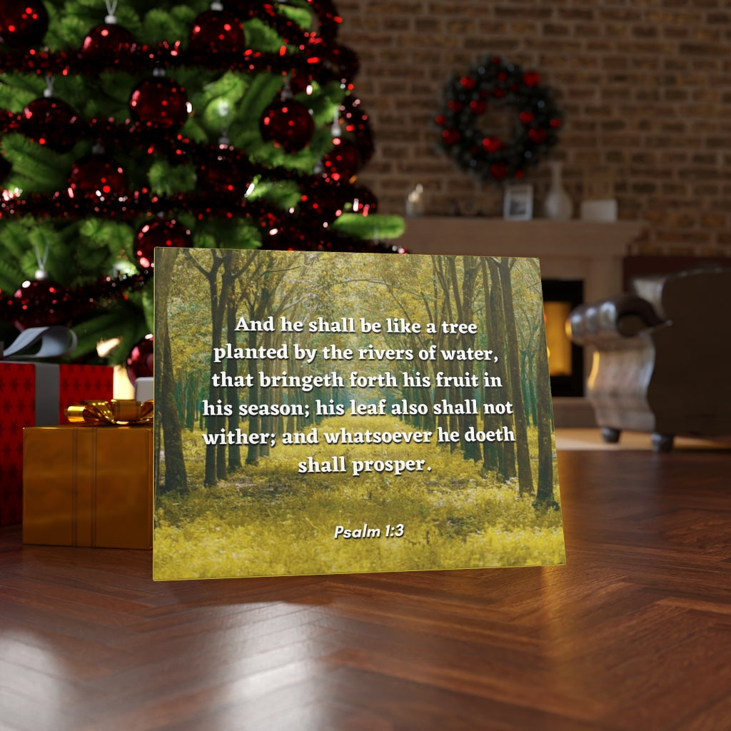 Scripture Walls Shall Prosper Psalms 1:3 Bible Verse Canvas Christian Wall Art Ready to Hang Unframed-Express Your Love Gifts
