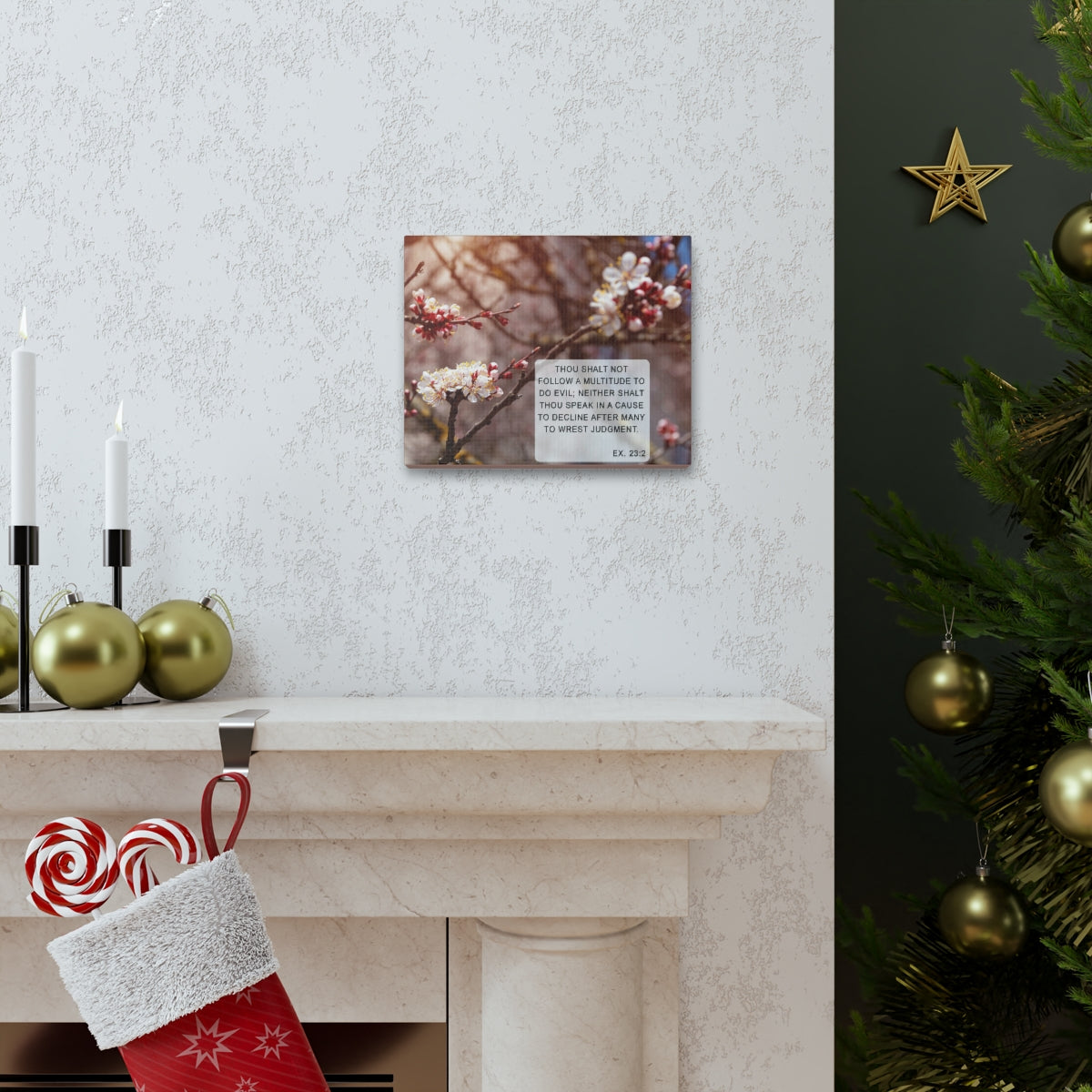 Scripture Walls Shalt Not Follow Exodus 23:2 Bible Verse Canvas Christian Wall Art Bible Verse Print Ready To Hang Unframed-Express Your Love Gifts