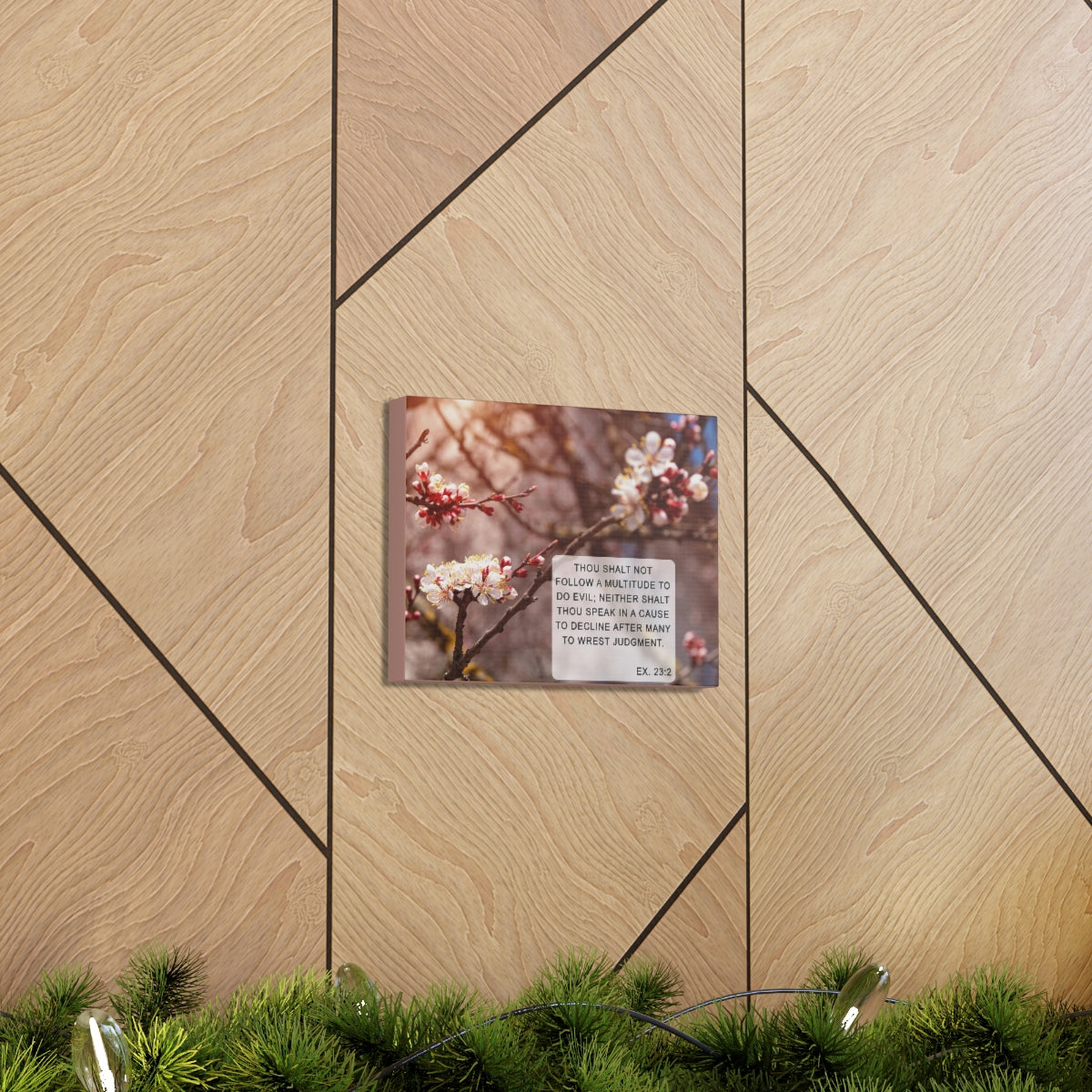 Scripture Walls Shalt Not Follow Exodus 23:2 Bible Verse Canvas Christian Wall Art Bible Verse Print Ready To Hang Unframed-Express Your Love Gifts