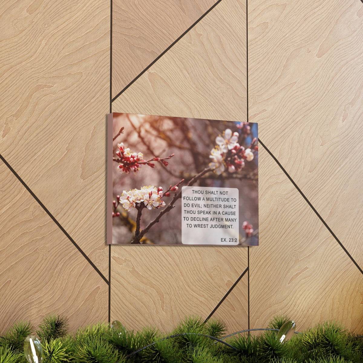 Scripture Walls Shalt Not Follow Exodus 23:2 Bible Verse Canvas Christian Wall Art Bible Verse Print Ready To Hang Unframed-Express Your Love Gifts