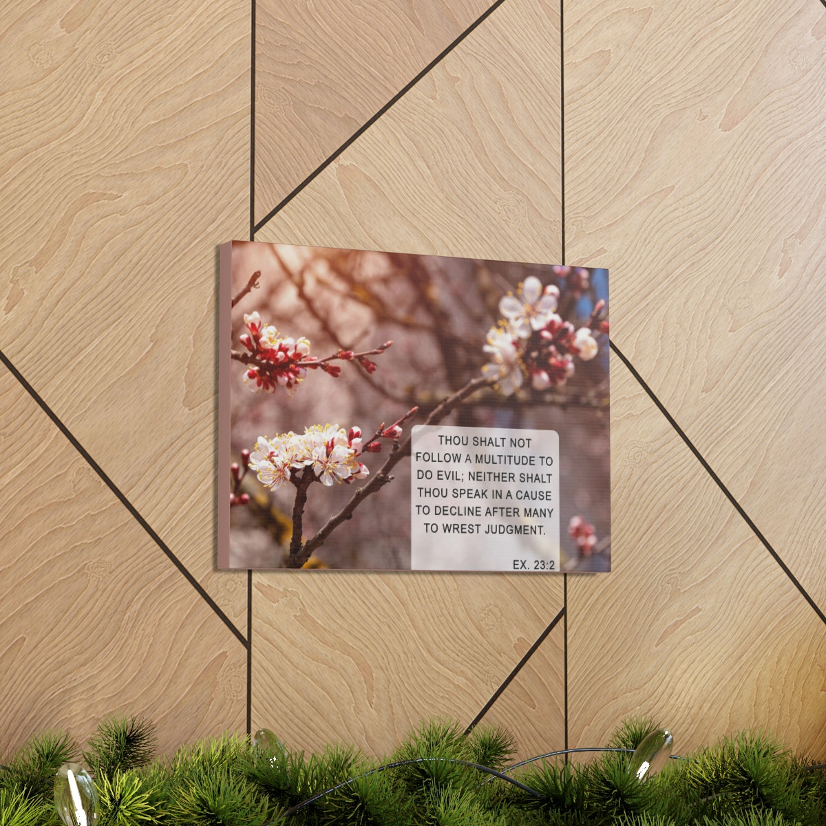 Scripture Walls Shalt Not Follow Exodus 23:2 Bible Verse Canvas Christian Wall Art Bible Verse Print Ready To Hang Unframed-Express Your Love Gifts