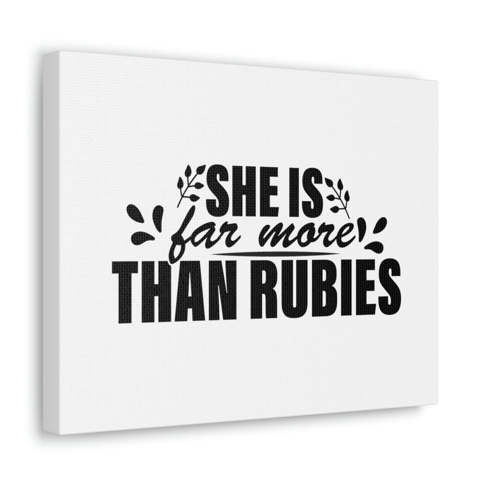 Scripture Walls She Is Far More Than Rubies Proverbs 3:15 Bold Christian Wall Art Bible Verse Print Ready to Hang Unframed-Express Your Love Gifts