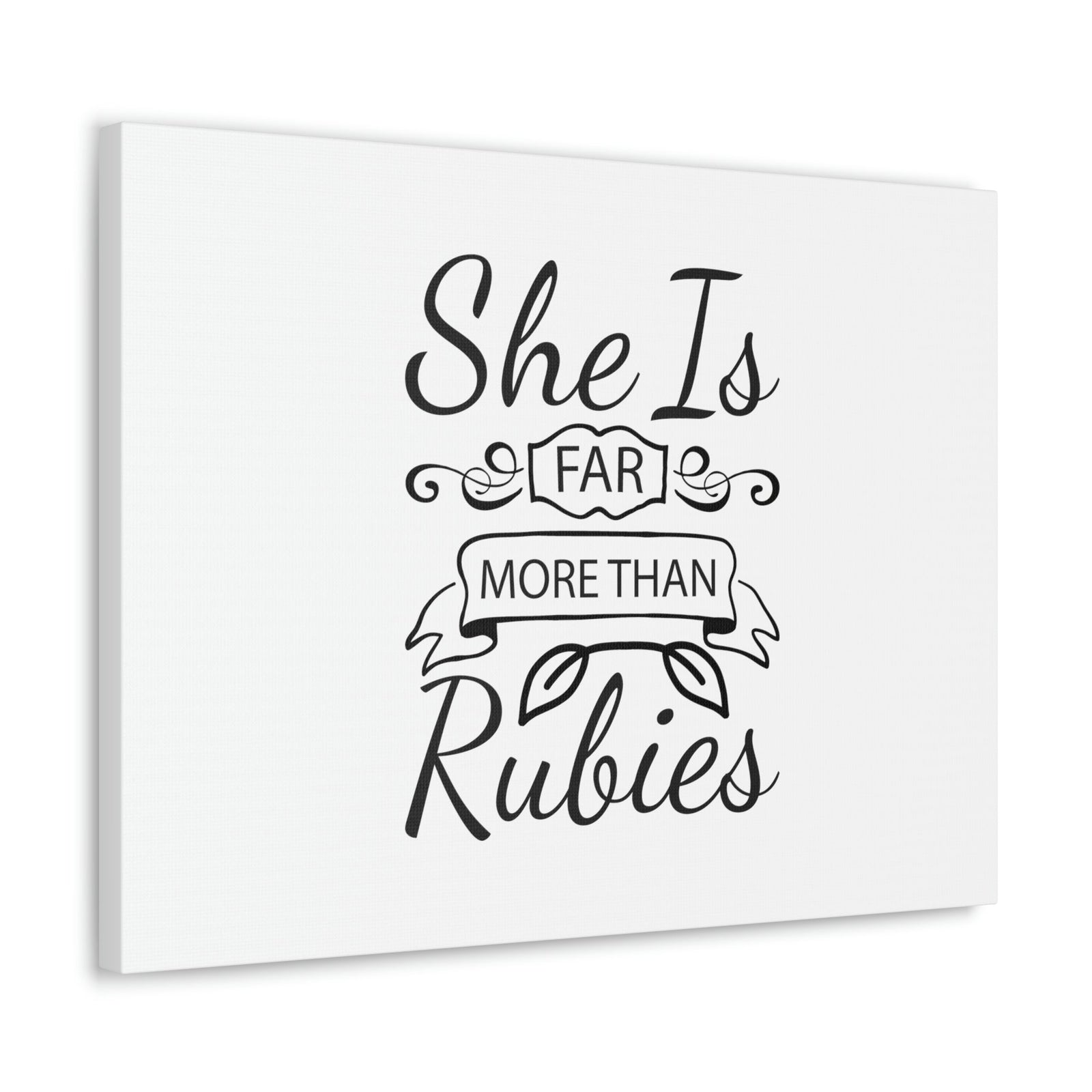 Scripture Walls She Is Far More Than Rubies Proverbs 3:15 Leaves Christian Wall Art Bible Verse Print Ready to Hang Unframed-Express Your Love Gifts