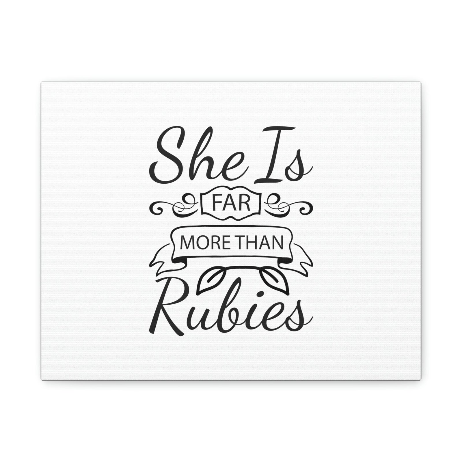 Scripture Walls She Is Far More Than Rubies Proverbs 3:15 Leaves Christian Wall Art Bible Verse Print Ready to Hang Unframed-Express Your Love Gifts