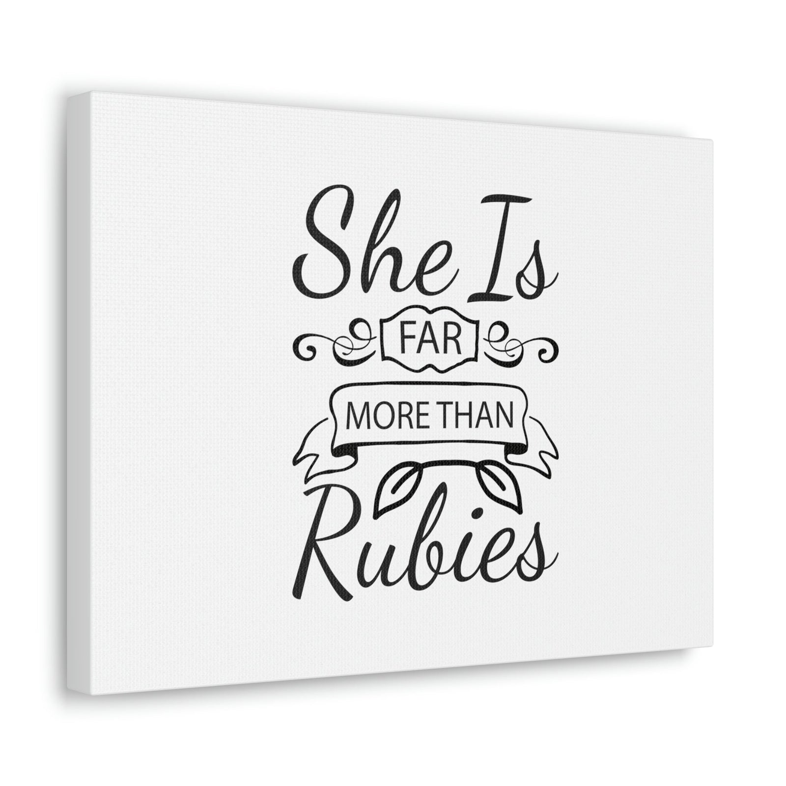Scripture Walls She Is Far More Than Rubies Proverbs 3:15 Leaves Christian Wall Art Bible Verse Print Ready to Hang Unframed-Express Your Love Gifts