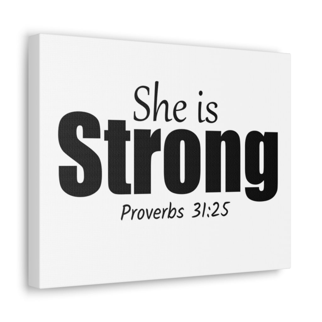 Scripture Walls She Is Strong Proverbs 31:25 Christian Wall Art Bible Verse Print Ready To Hang Unframed-Express Your Love Gifts