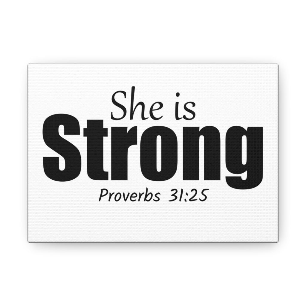 Scripture Walls She Is Strong Proverbs 31:25 Christian Wall Art Bible Verse Print Ready To Hang Unframed-Express Your Love Gifts