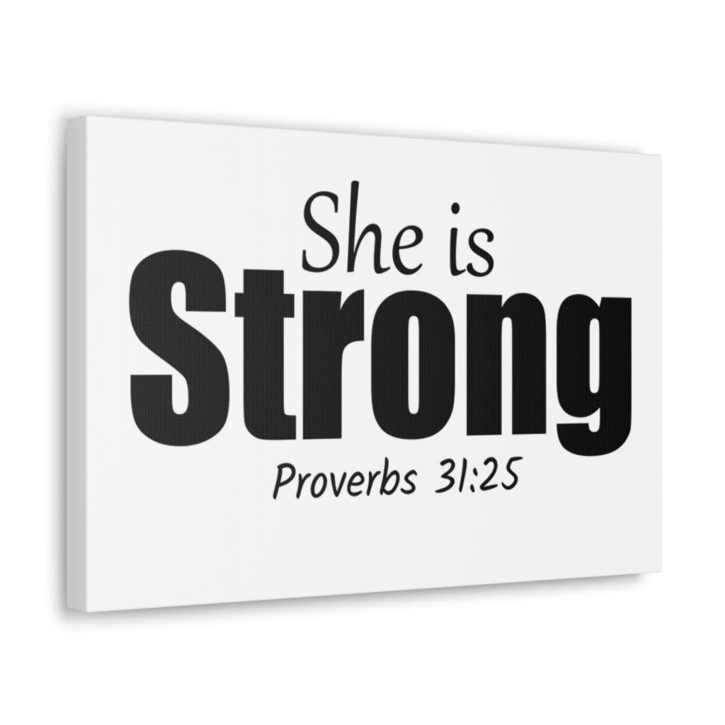 Scripture Walls She Is Strong Proverbs 31:25 Christian Wall Art Bible Verse Print Ready To Hang Unframed-Express Your Love Gifts