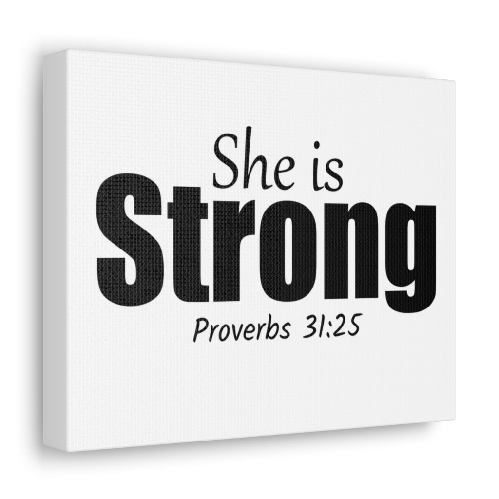 Scripture Walls She Is Strong Proverbs 31:25 Christian Wall Art Bible Verse Print Ready To Hang Unframed-Express Your Love Gifts