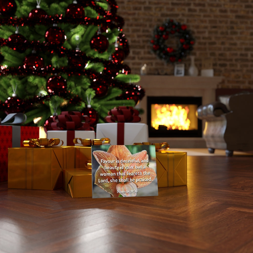 Scripture Walls She Shall Be Praised Proverbs 31:30 Bible Verse Canvas Christian Wall Art Ready to Hang Unframed-Express Your Love Gifts