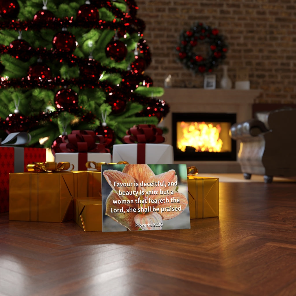 Scripture Walls She Shall Be Praised Proverbs 31:30 Bible Verse Canvas Christian Wall Art Ready to Hang Unframed-Express Your Love Gifts