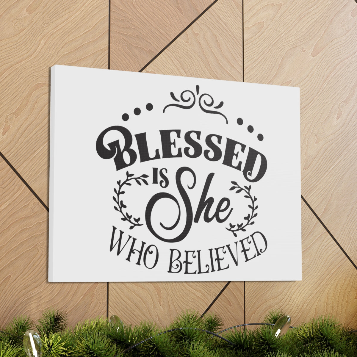 Scripture Walls She Who Believed Luke 1:45 Christian Wall Art Print Ready to Hang Unframed-Express Your Love Gifts