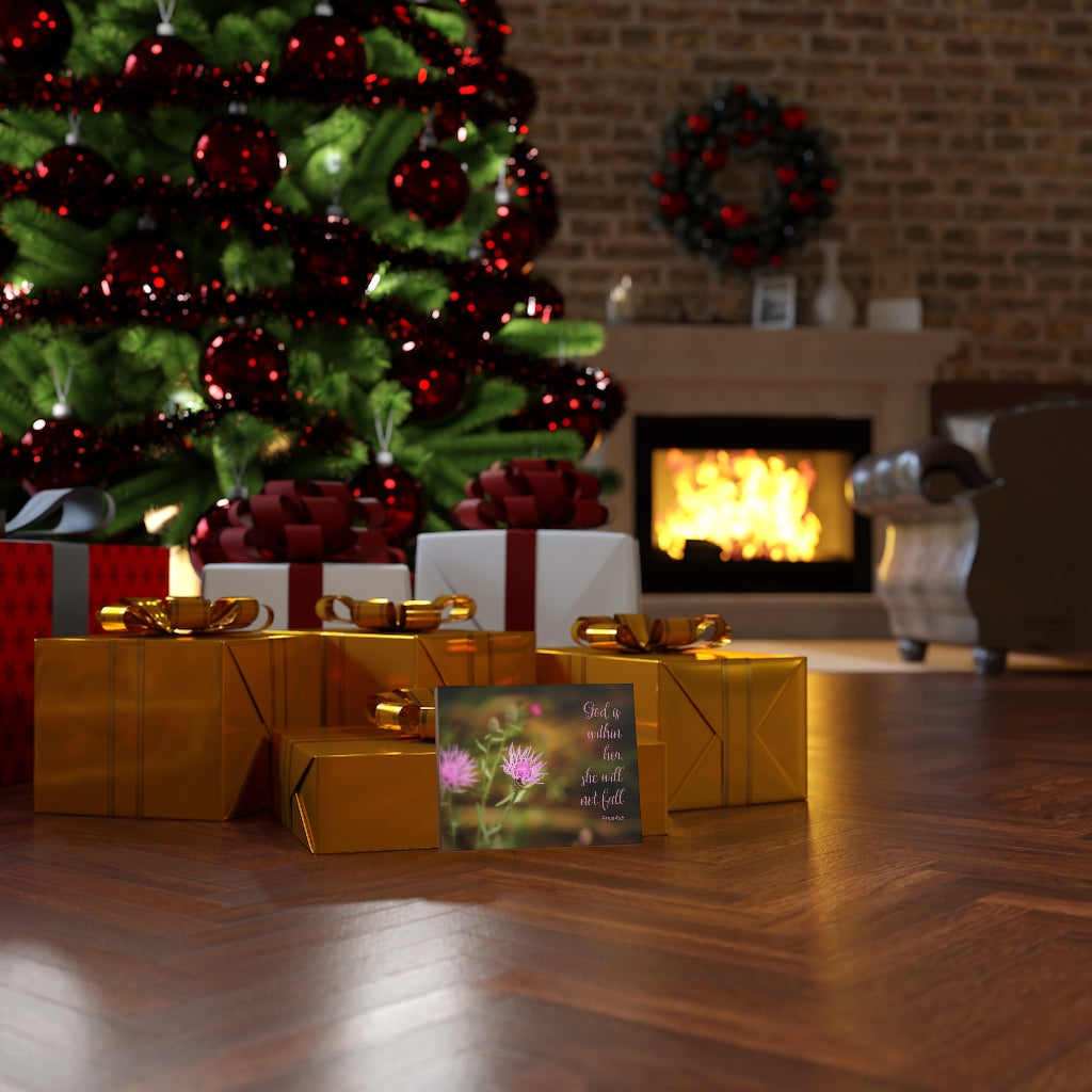 Scripture Walls She Will Not Fall Psalm 46:5 Bible Verse Canvas Christian Wall Art Ready to Hang Unframed-Express Your Love Gifts