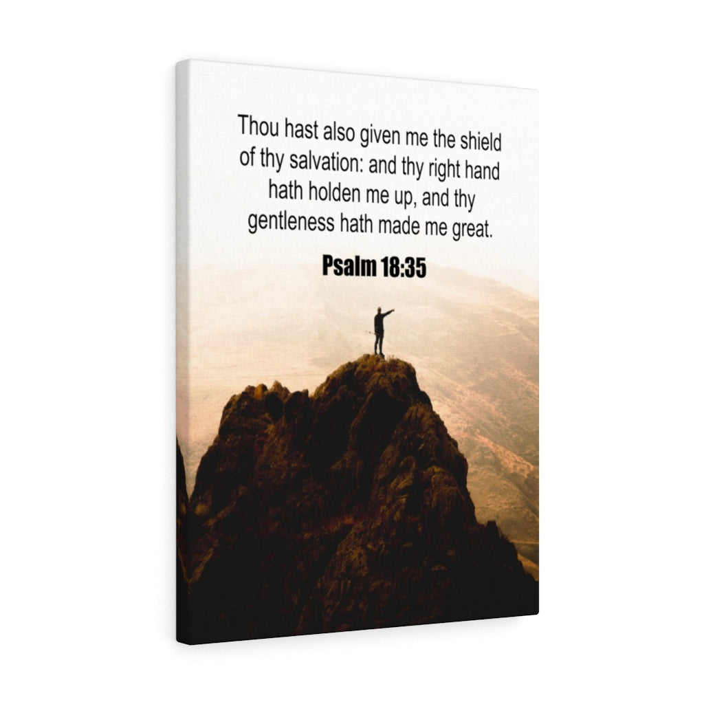 Scripture Walls Shield of Thy Salvation Psalm 18:35 Christian Wall Art Print Ready to Hang Unframed-Express Your Love Gifts
