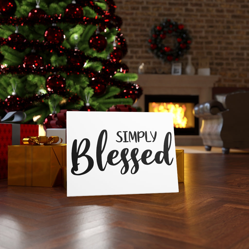 Scripture Walls Simply Blessed Bible Verse Canvas Christian Wall Art Ready to Hang Unframed-Express Your Love Gifts