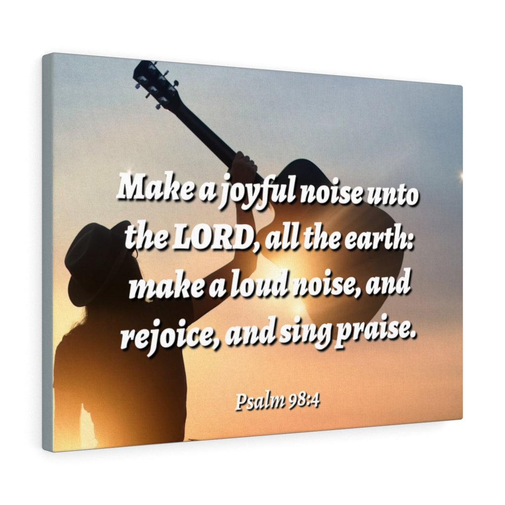 Scripture Walls Sing Praise Psalm 98:4 Bible Verse Canvas Christian Wall Art Ready to Hang Unframed-Express Your Love Gifts