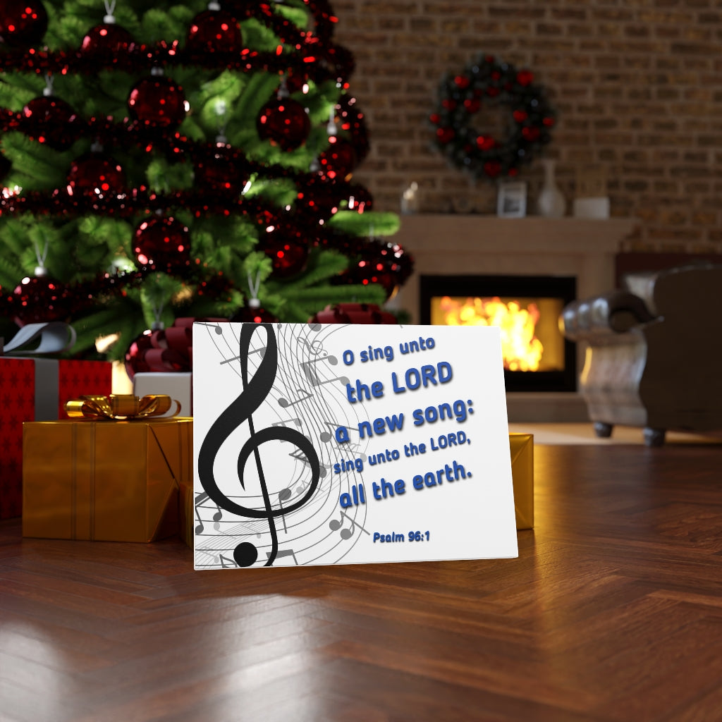 Scripture Walls Sing Psalm 96:1 Bible Verse Canvas Christian Wall Art Ready to Hang Unframed-Express Your Love Gifts