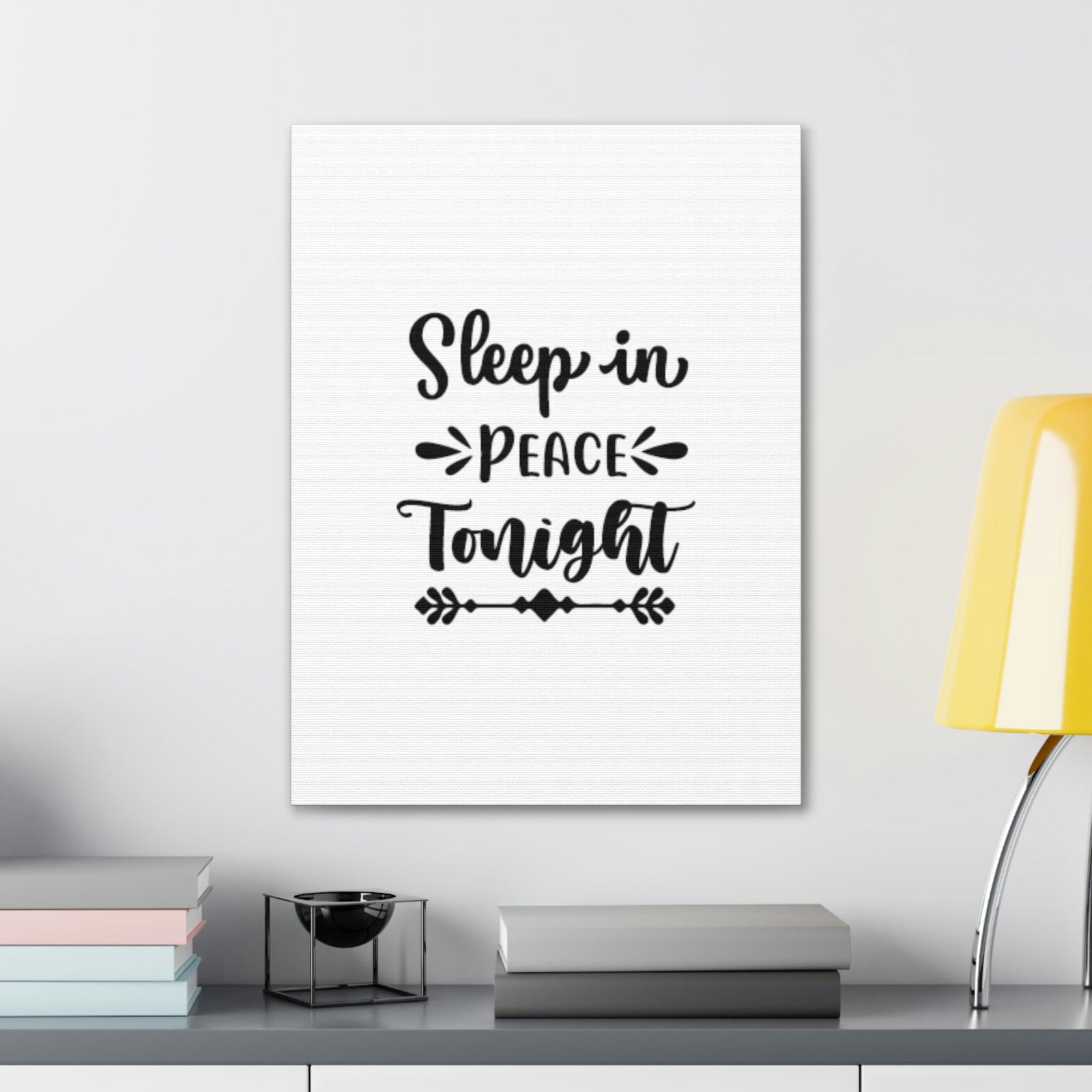 Scripture Walls Sleep In Peace Tonight Psalm 4:8 Christian Wall Art Bible Verse Print Ready to Hang Unframed-Express Your Love Gifts