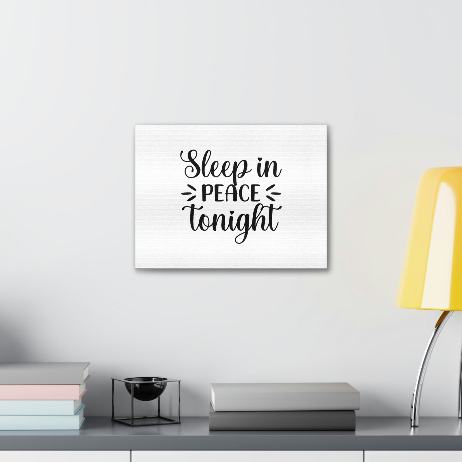 Scripture Walls Sleep In Peace Tonight Psalm 4:8 Plain Christian Wall Art Bible Verse Print Ready to Hang Unframed-Express Your Love Gifts