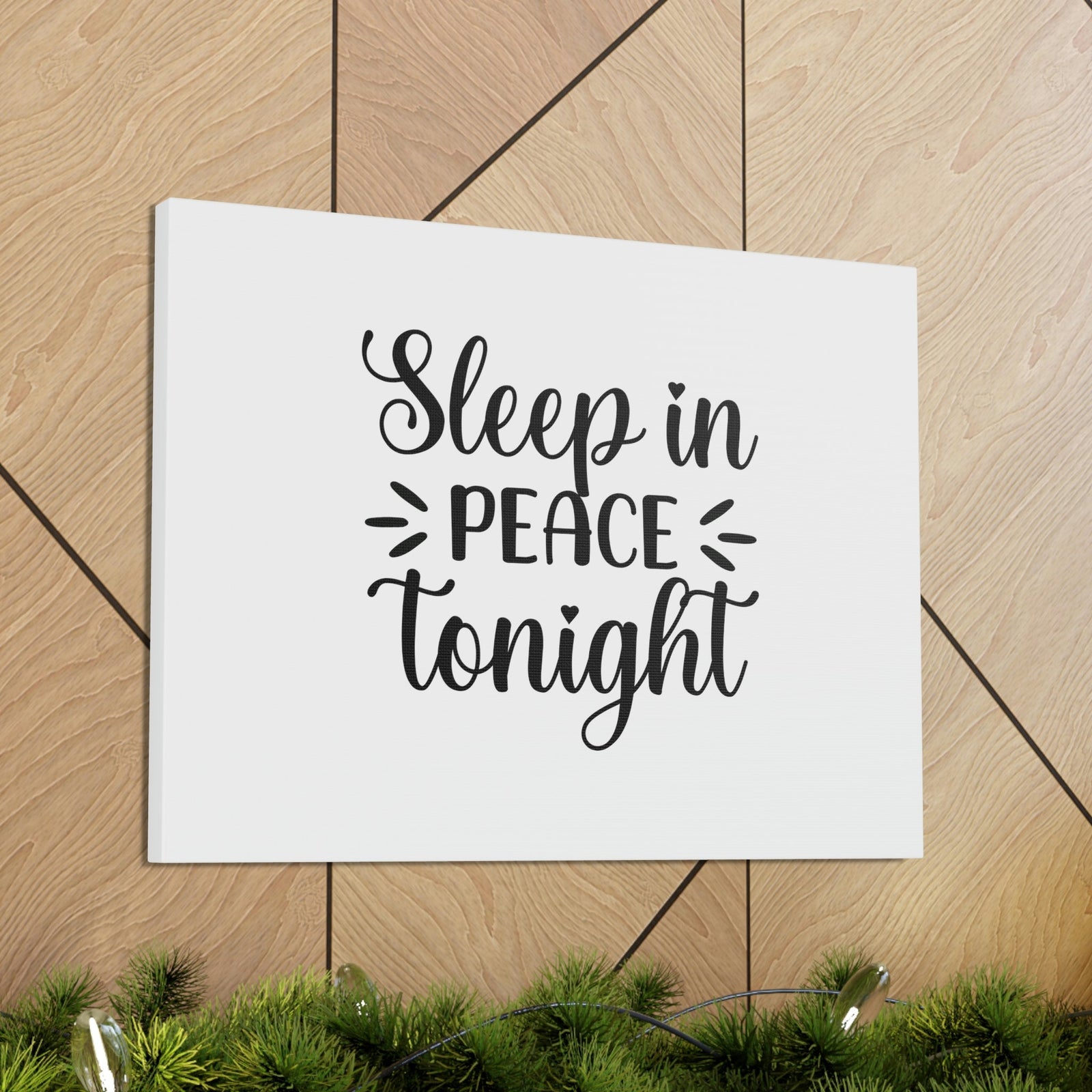 Scripture Walls Sleep In Peace Tonight Psalm 4:8 Plain Christian Wall Art Bible Verse Print Ready to Hang Unframed-Express Your Love Gifts