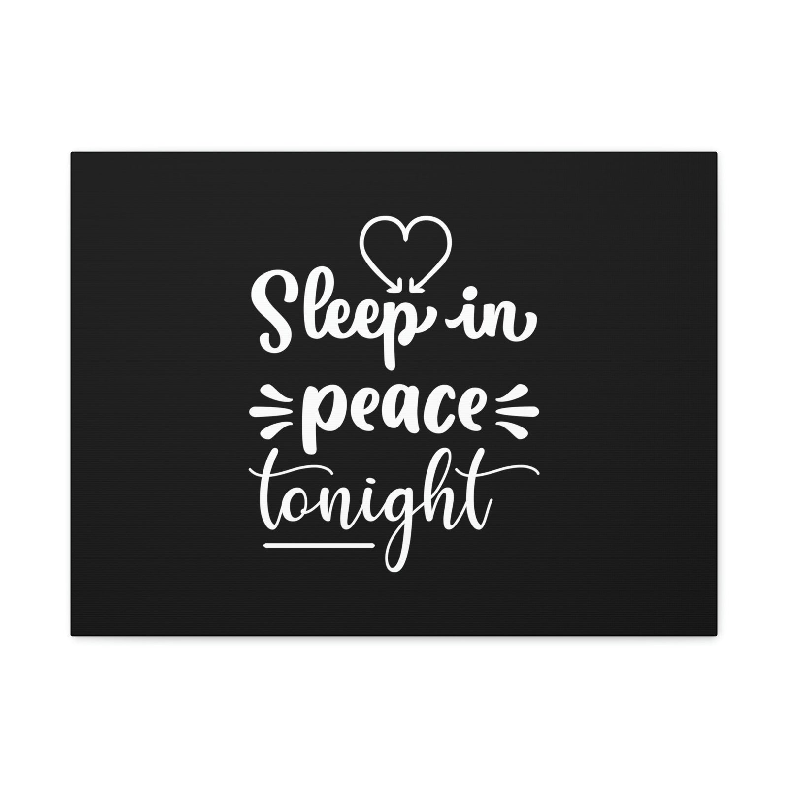Scripture Walls Sleep In Peace Tonight Psalm 4:8 White Christian Wall Art Bible Verse Print Ready to Hang Unframed-Express Your Love Gifts