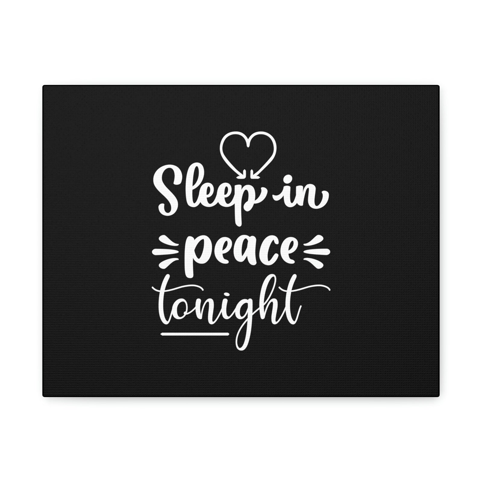 Scripture Walls Sleep In Peace Tonight Psalm 4:8 White Christian Wall Art Bible Verse Print Ready to Hang Unframed-Express Your Love Gifts