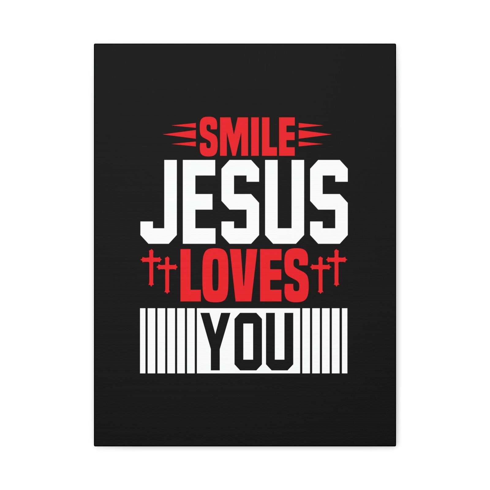 Scripture Walls Smile, Jesus Loves You John 1:12 Christian Wall Art Bible Verse Print Ready to Hang Unframed-Express Your Love Gifts