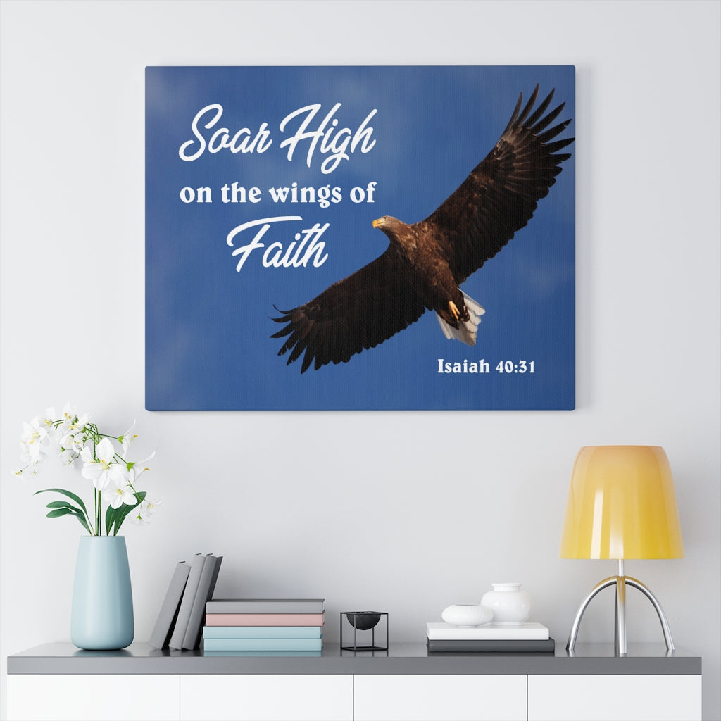Scripture Walls Soar High Isaiah 40:31 Bible Verse Canvas Christian Wall Art Ready to Hang Unframed-Express Your Love Gifts