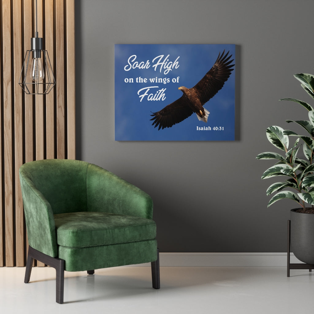 Scripture Walls Soar High Isaiah 40:31 Bible Verse Canvas Christian Wall Art Ready to Hang Unframed-Express Your Love Gifts