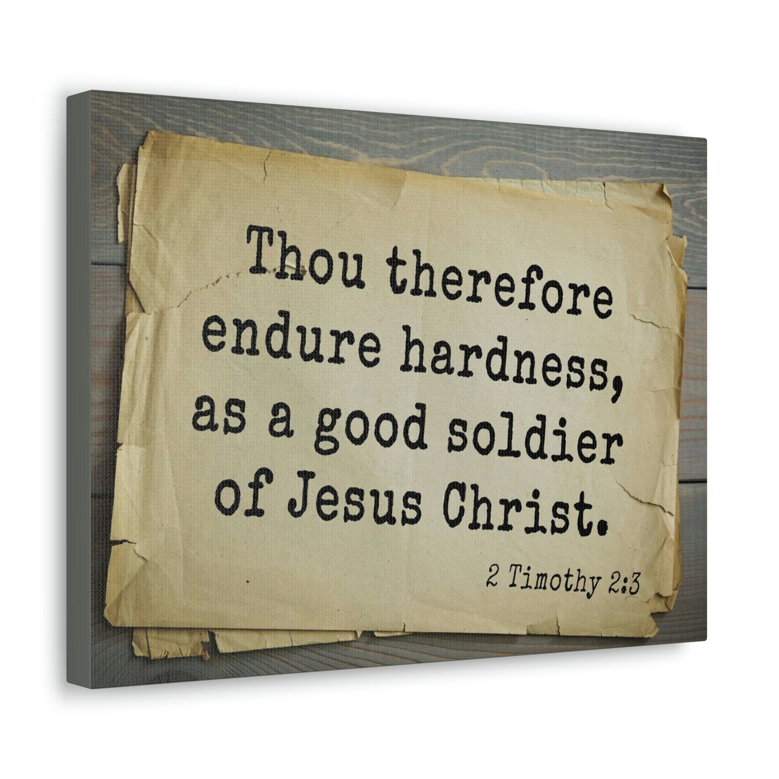 Scripture Walls Soldier Of Jesus Christ 2 Timothy 2:3 Bible Verse Canvas Christian Wall Art Bible Verse Print Ready To Hang Unframed-Express Your Love Gifts