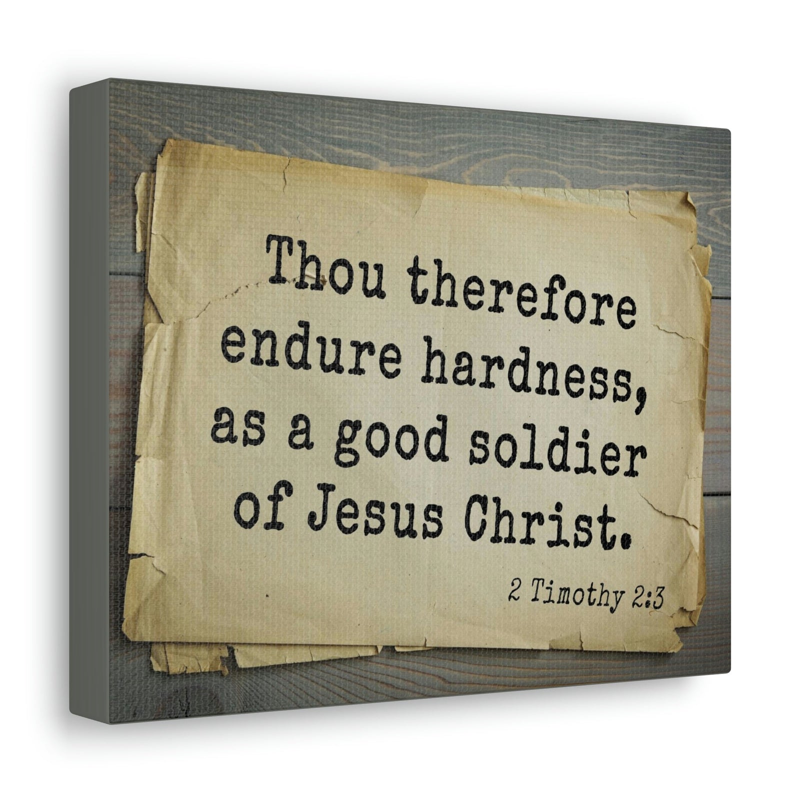 Scripture Walls Soldier Of Jesus Christ 2 Timothy 2:3 Bible Verse Canvas Christian Wall Art Bible Verse Print Ready To Hang Unframed-Express Your Love Gifts