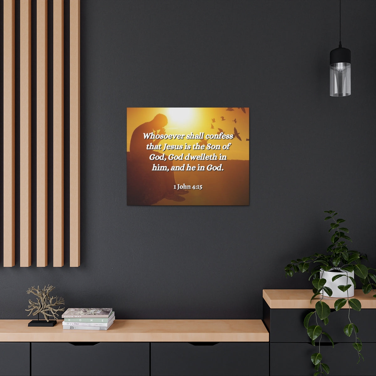 Scripture Walls Son Of God 1 John 4:15 Christian Wall Art Bible Verse Print Ready to Hang Unframed-Express Your Love Gifts