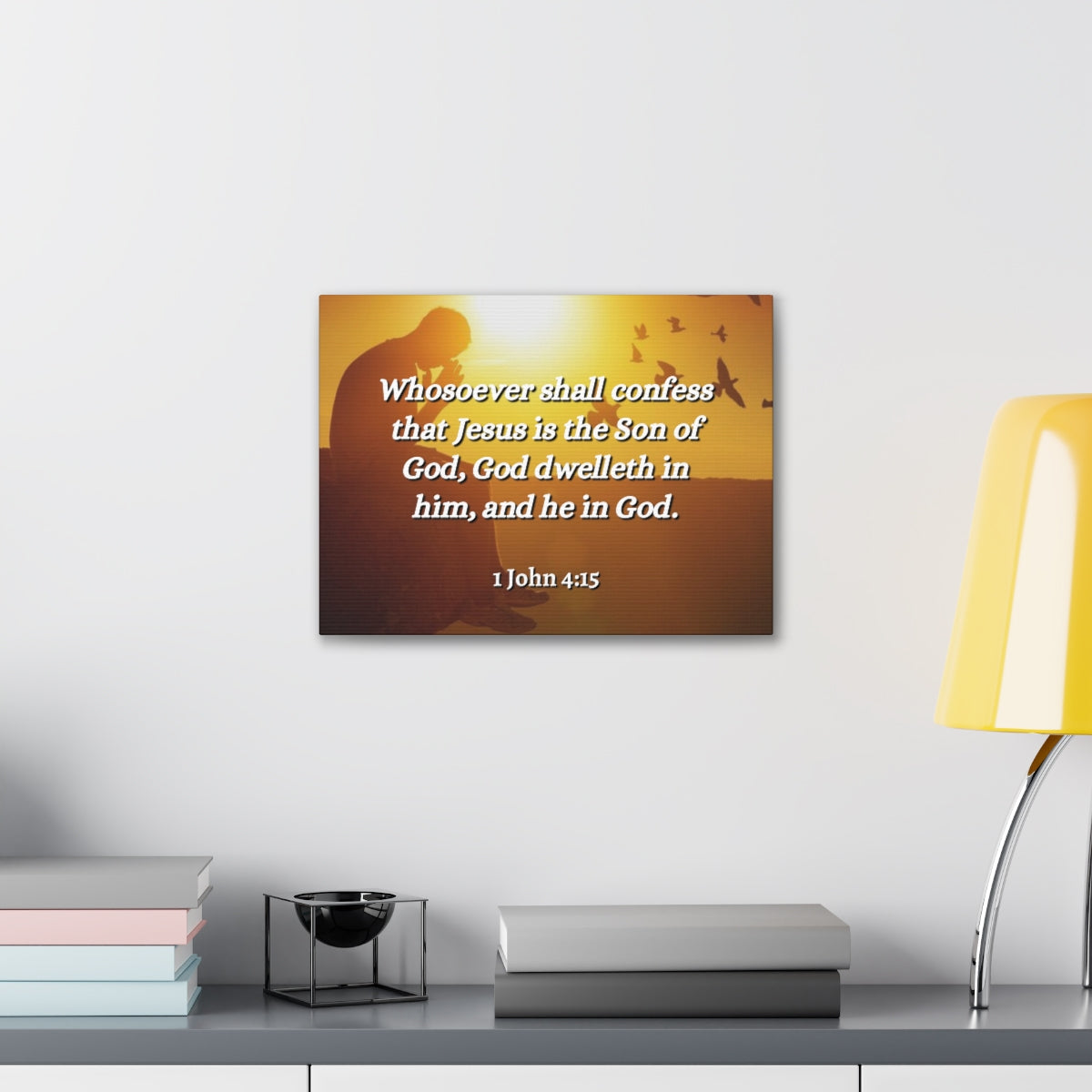 Scripture Walls Son Of God 1 John 4:15 Christian Wall Art Bible Verse Print Ready to Hang Unframed-Express Your Love Gifts