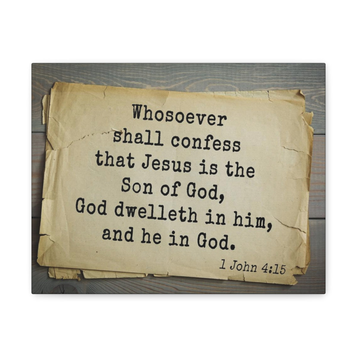 Scripture Walls Son Of God 1John 4:15 Bible Verse Canvas Christian Wall Art Bible Verse Print Ready To Hang Unframed-Express Your Love Gifts