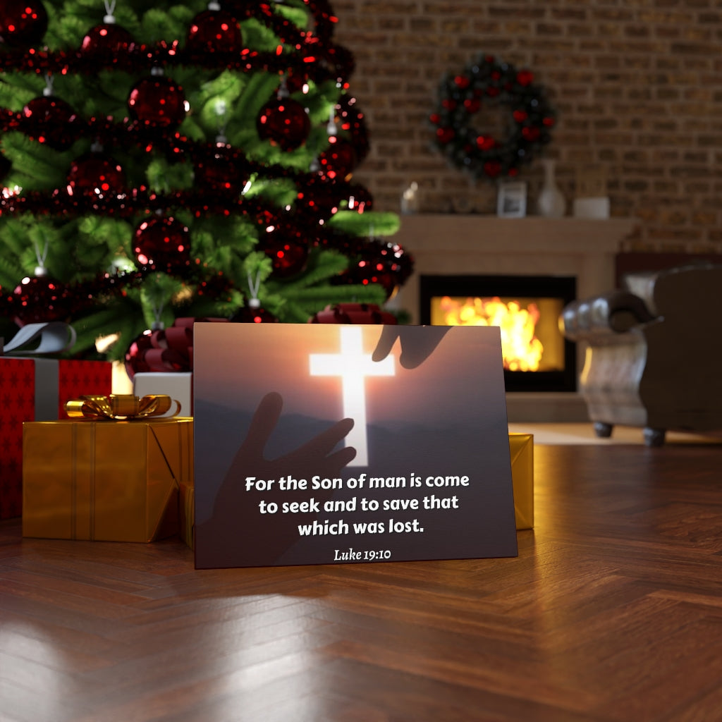 Scripture Walls Son Of Man Luke 19:10 Bible Verse Canvas Christian Wall Art Ready to Hang Unframed-Express Your Love Gifts