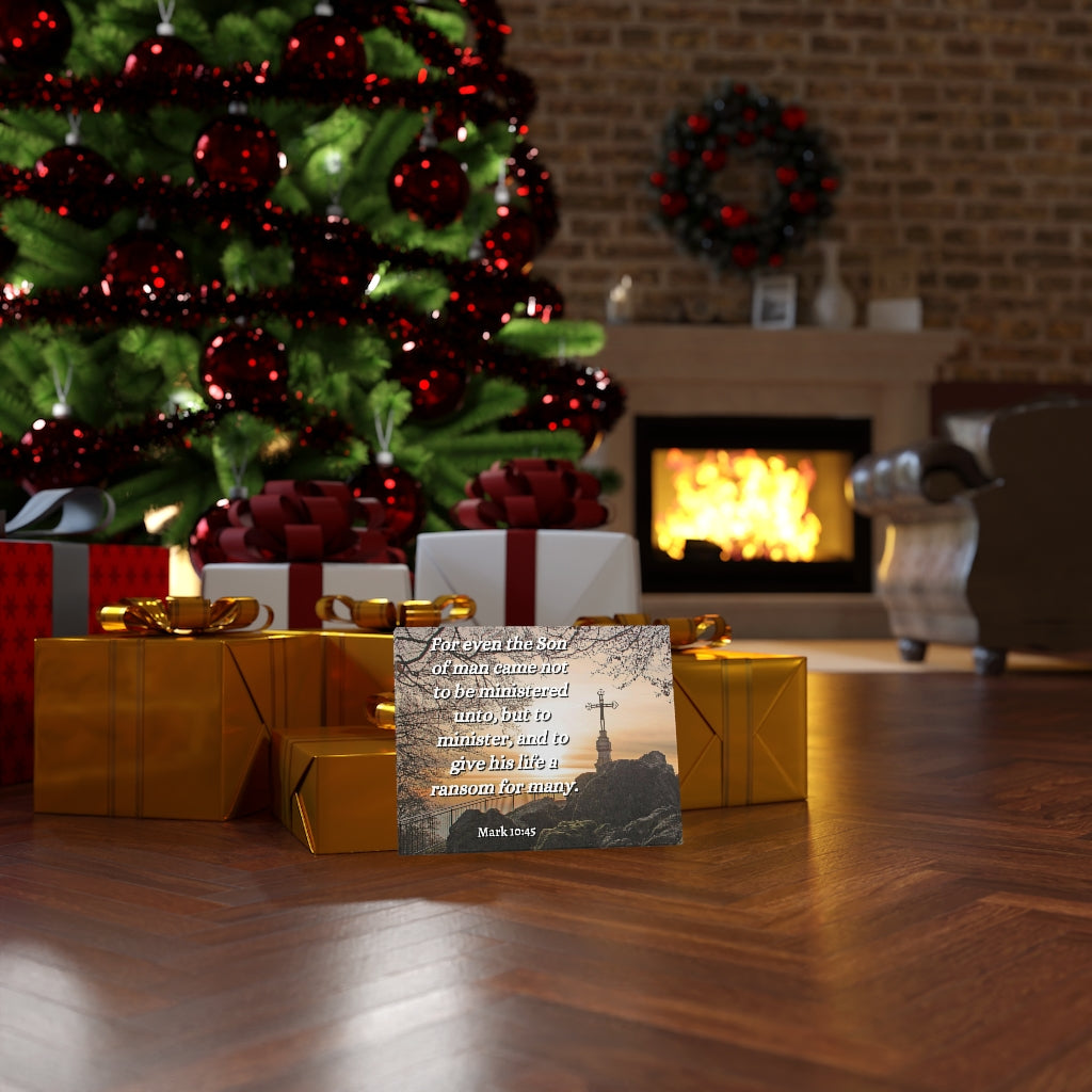 Scripture Walls Son Of Man Mark 10:45 Bible Verse Canvas Christian Wall Art Ready to Hang Unframed-Express Your Love Gifts