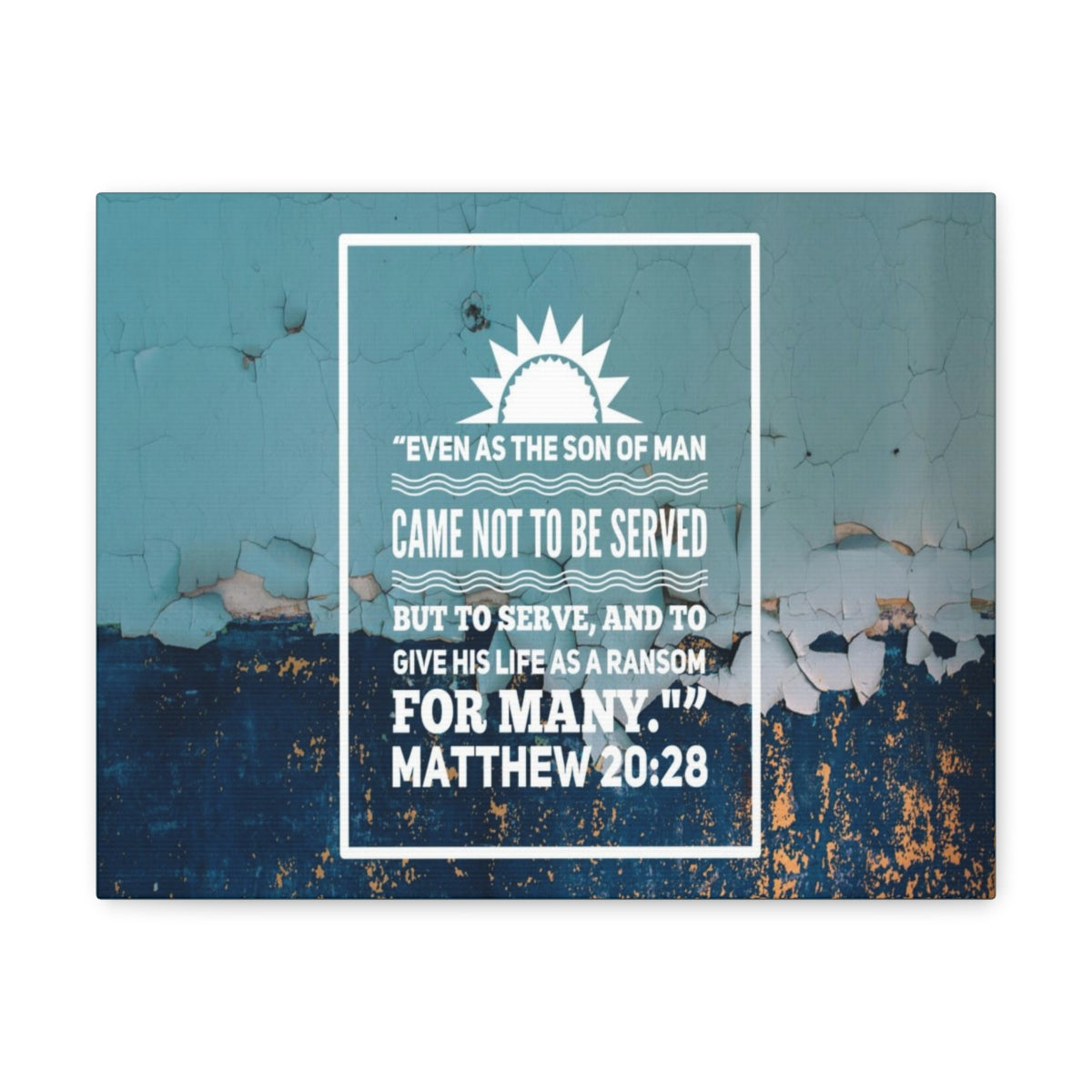 Scripture Walls Son Of Man Matthew 20:28 Bible Verse Canvas Christian Wall Art Bible Verse Print Ready To Hang Unframed-Express Your Love Gifts