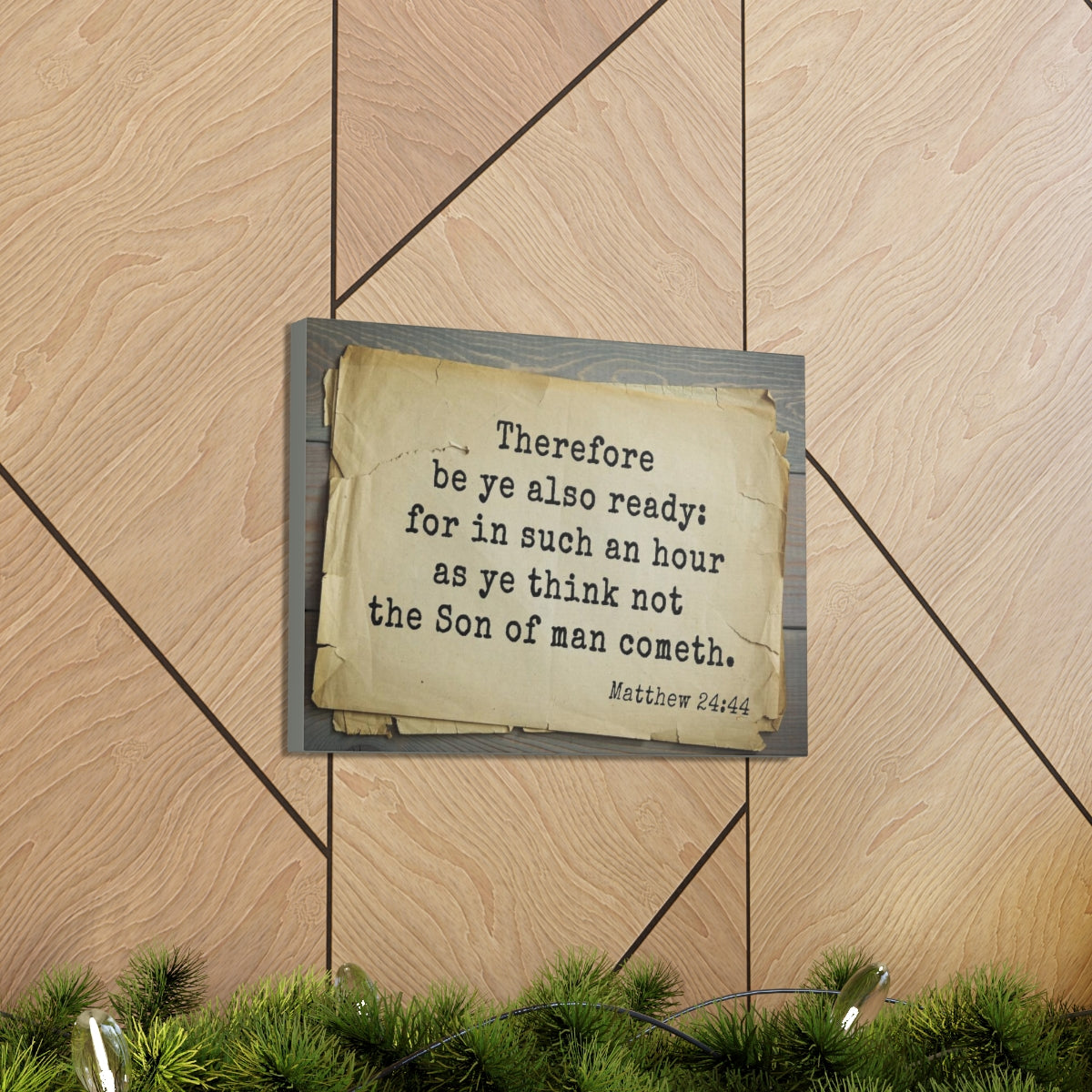 Scripture Walls Son Of Man Matthew 24:44 Bible Verse Canvas Christian Wall Art Bible Verse Print Ready To Hang Unframed-Express Your Love Gifts