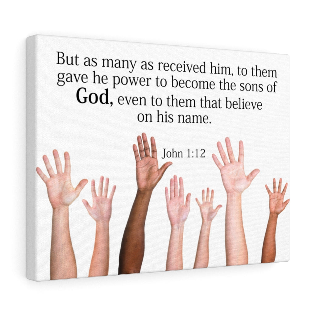 Scripture Walls Sons of God John 1:12 Wall Art Christian Home Decor Unframed-Express Your Love Gifts