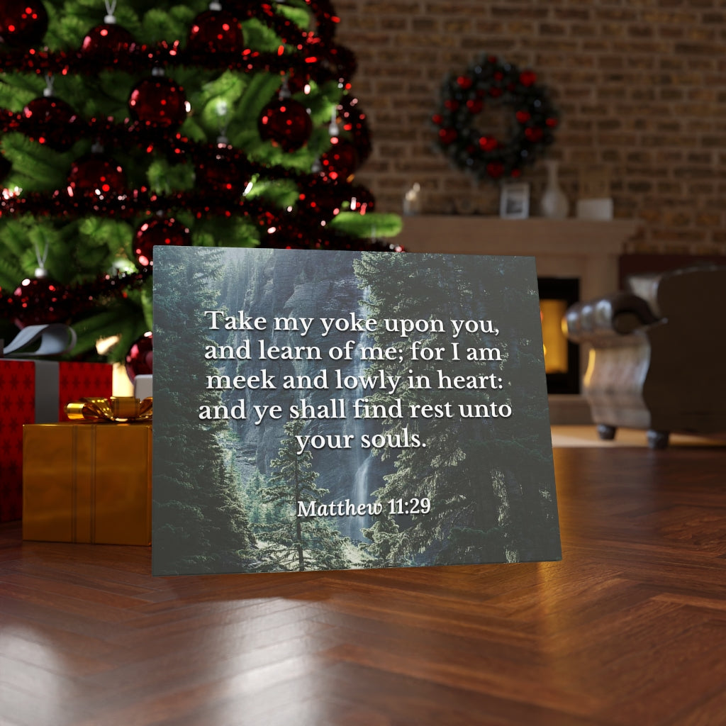 Scripture Walls Souls Matthew 11:29 Bible Verse Canvas Christian Wall Art Ready to Hang Unframed-Express Your Love Gifts